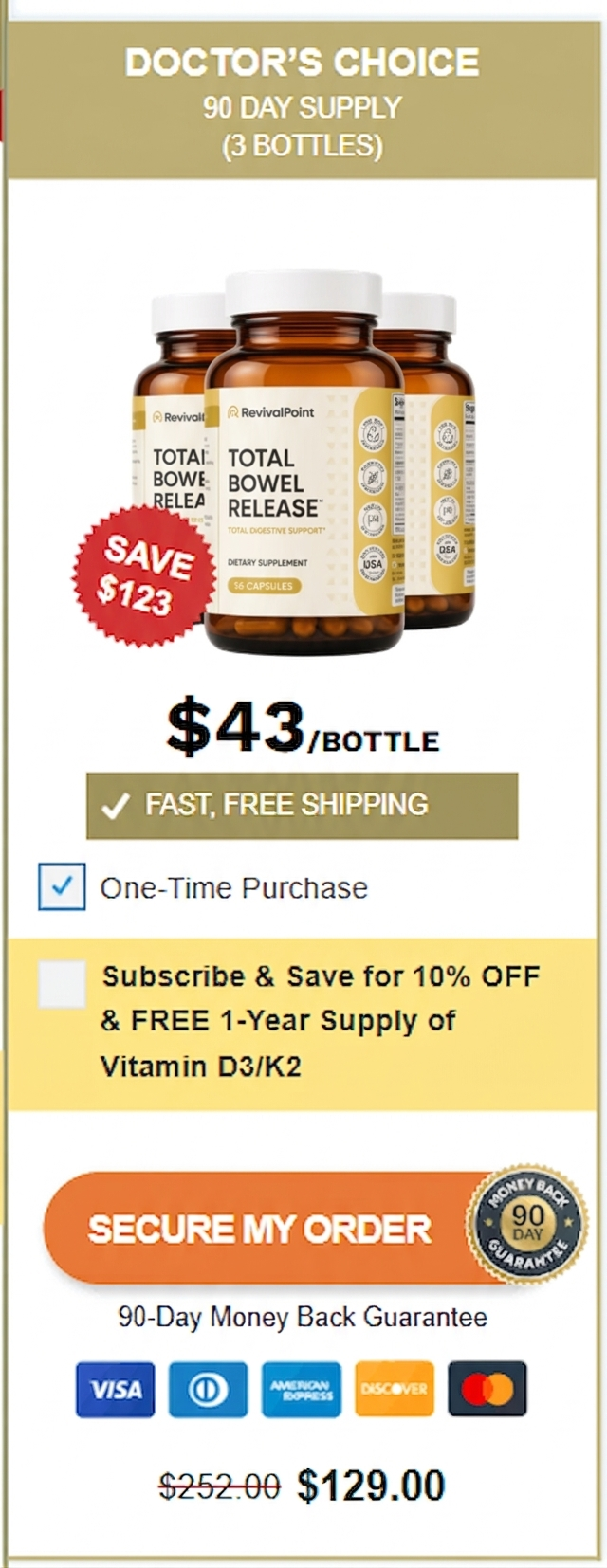 Total Bowel Release 3 bottle